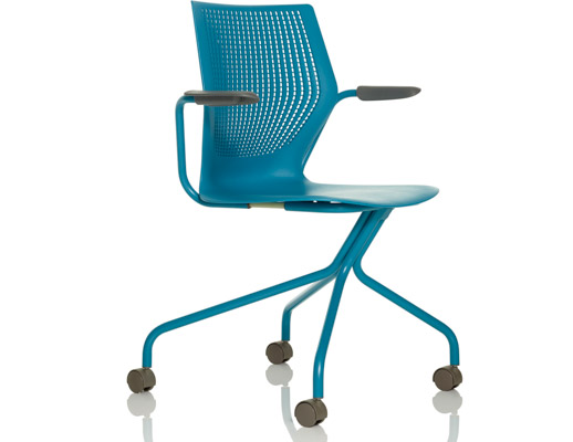 multigeneration by knoll hybrid chair formway design side chair dark teal